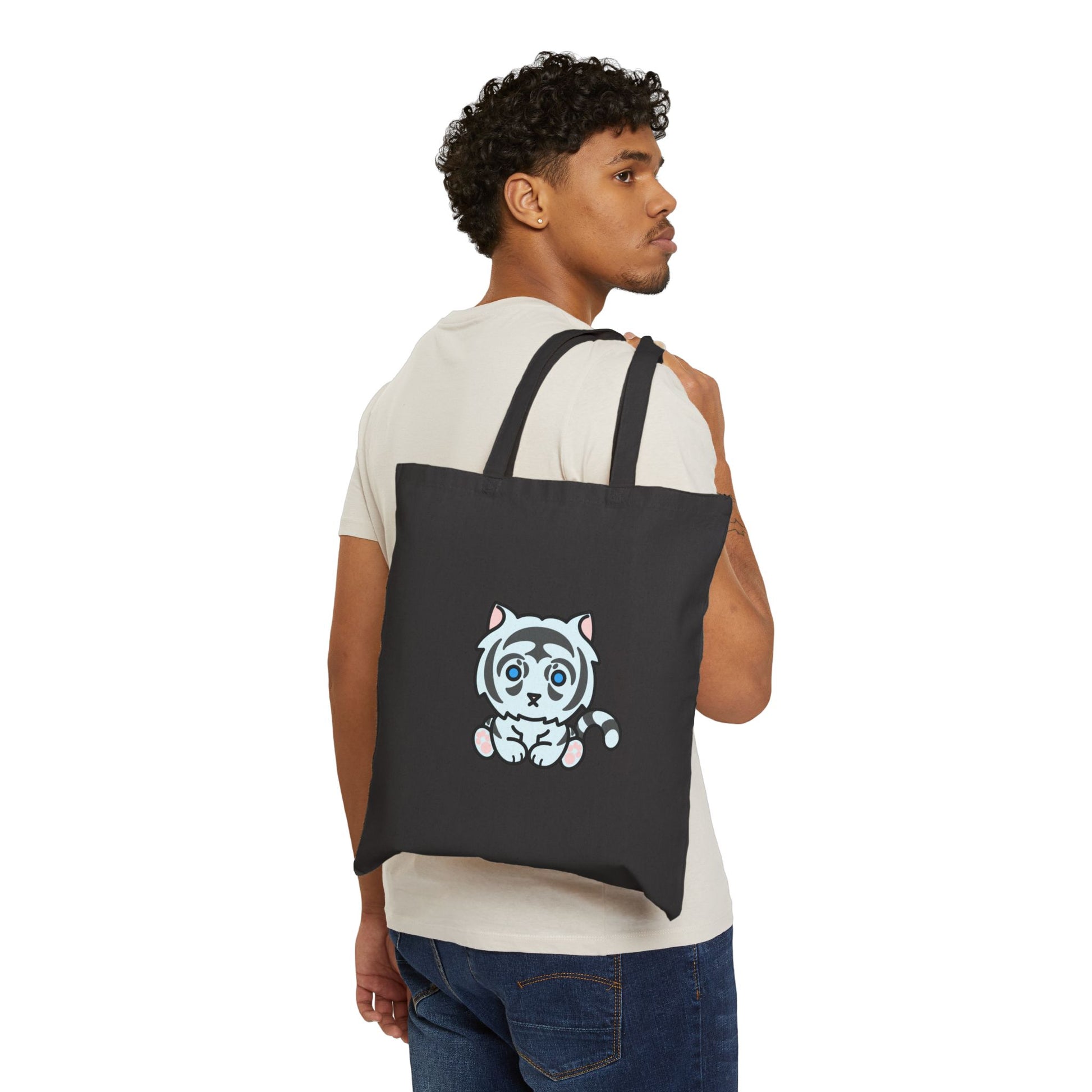 Blessed Baekho - 15" x 16" - Natural and Black - Tote Bag