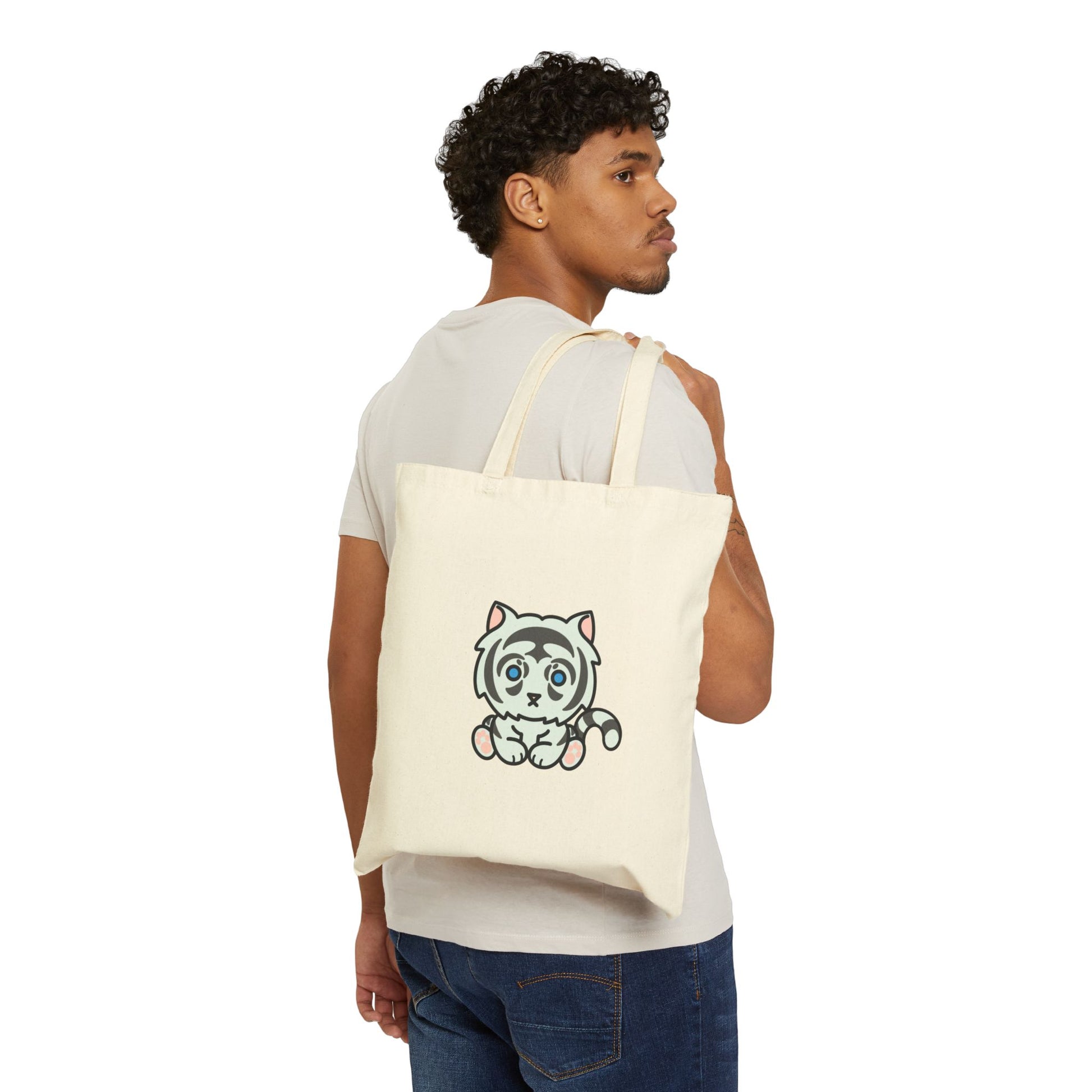 Blessed Baekho - 15" x 16" - Natural and Black - Tote Bag