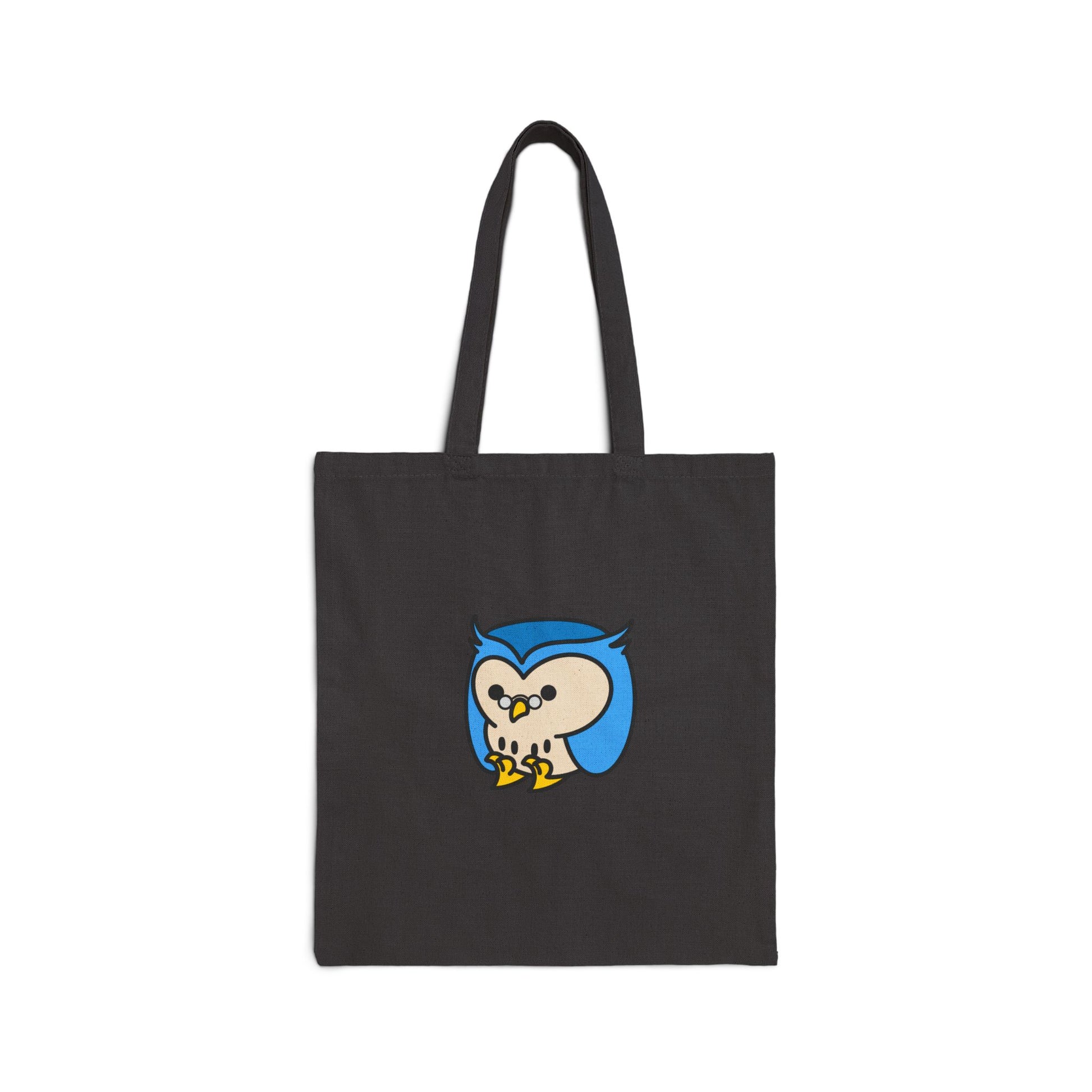 Observant Owlbert - 15" x 16" - Natural and Black - Tote Bag